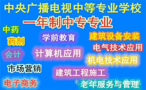 電大中專有哪些專業(yè)可以報(bào)？