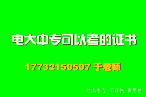電大中專可以考的證書